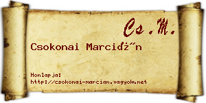 Csokonai Marcián névjegykártya